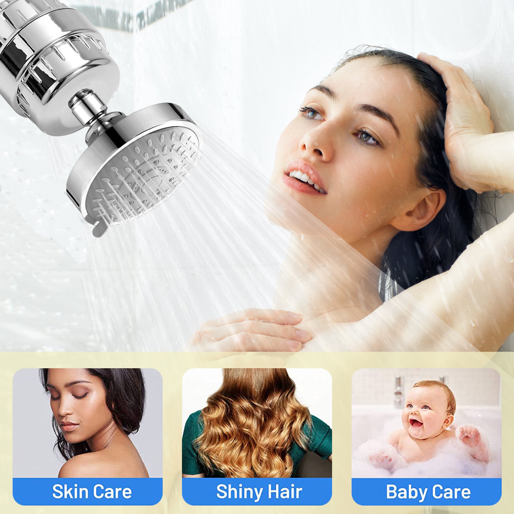 High Output Revitalizing Shower Filter - Reduces Dry Itchy Skin, Dandruff, Eczema, and Dramatically Improves The Condition of Your Skin, Hair and Nails