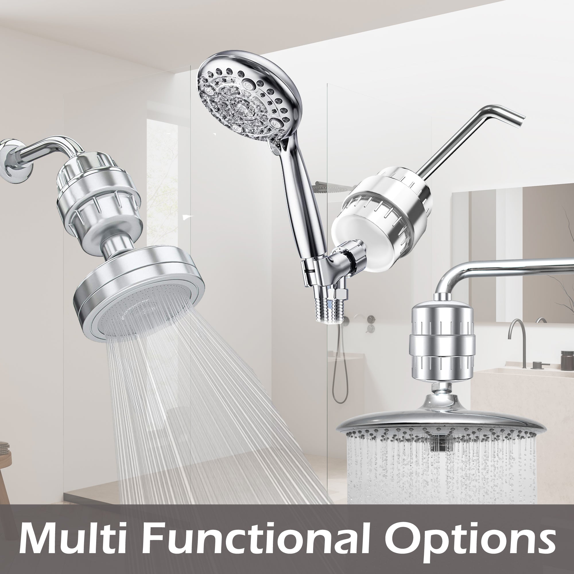 High Output Revitalizing Shower Filter - Reduces Dry Itchy Skin, Dandruff, Eczema, and Dramatically Improves The Condition of Your Skin, Hair and Nails