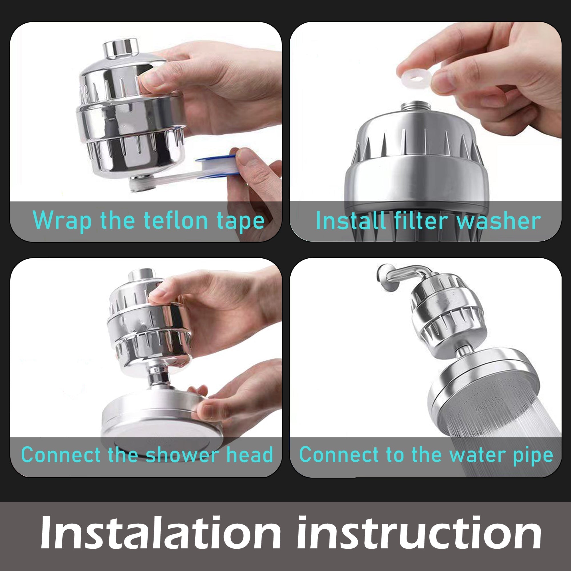 High Output Revitalizing Shower Filter X 2 Sets - Reduces Dry Itchy Skin, Dandruff, Eczema, and Dramatically Improves The Condition of Your Skin, Hair and Nails (Copy)