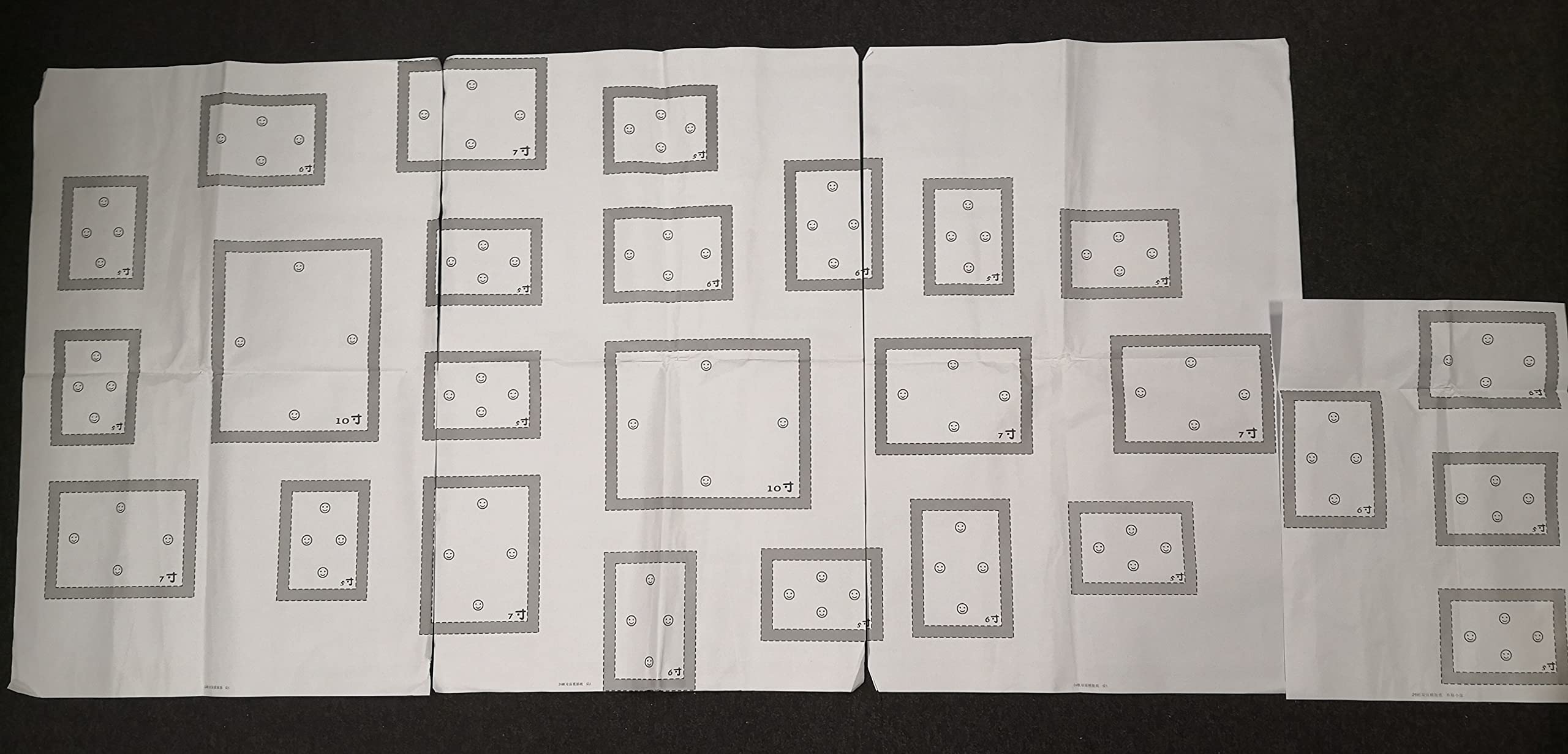 Templates for 26 Frame Set Layout Options